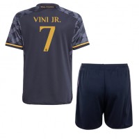 Koszulka piłkarska Real Madrid Vinicius Junior #7 Strój wyjazdowy dla dzieci 2023-24 tanio Krótki Rękaw (+ Krótkie spodenki)